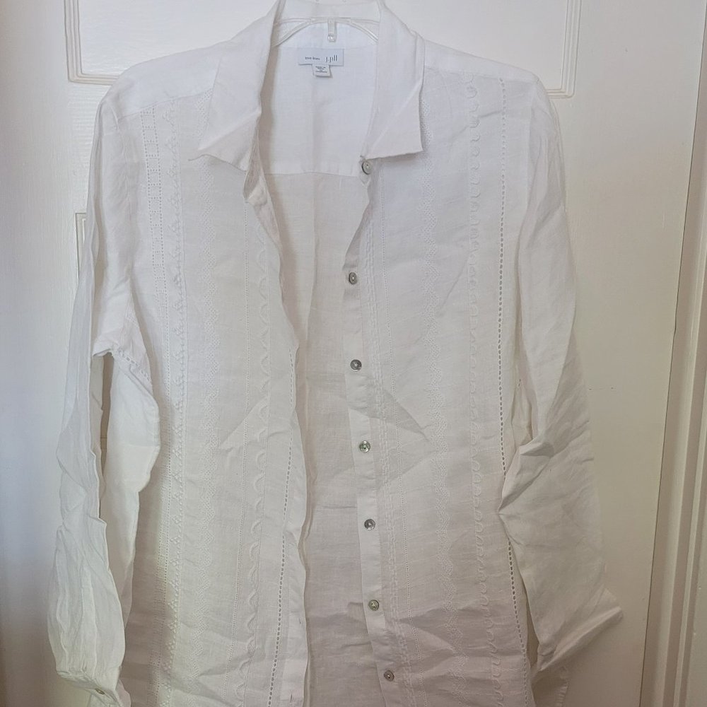 J Jill 100% Linen Blouse